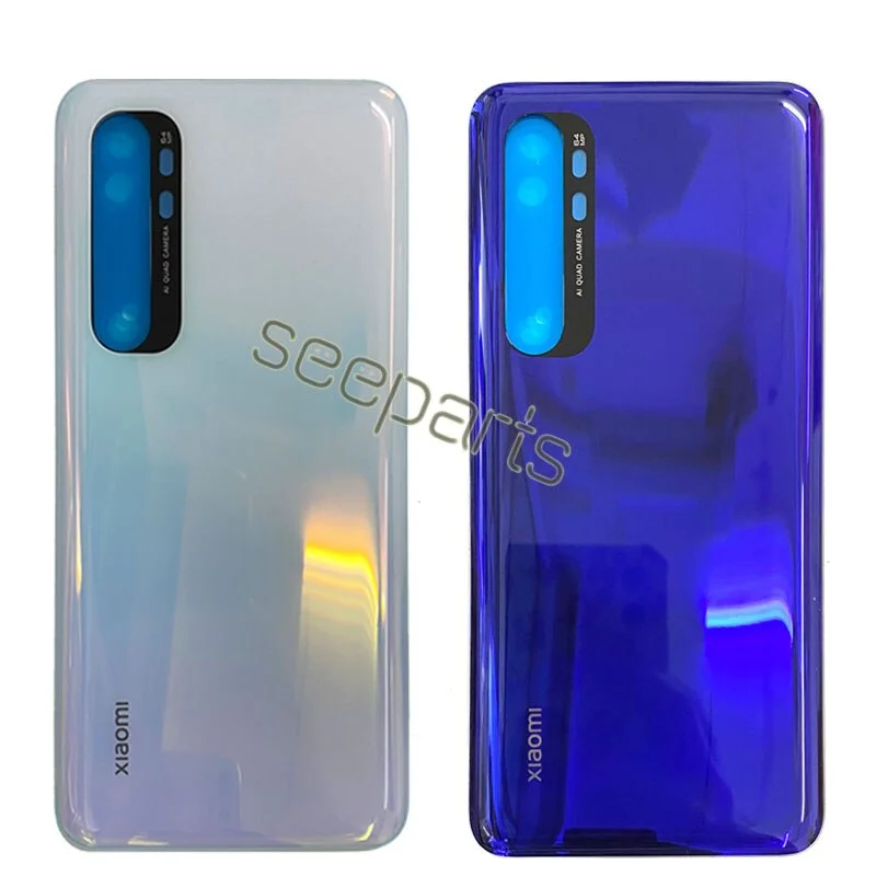 New For Xiaomi Mi Note 10 Lite Battery Cover Rear Glass Door Housing M2002F4LG For Xiaomi Mi Note10 Lite Back Battery Cover + CE