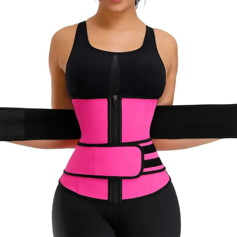 

Plus Size s-6xl Neopren Waist Trainer for Women,Workout Plus Size Trimmer Belt Sauna Sweat Corset Cincher with Zipper