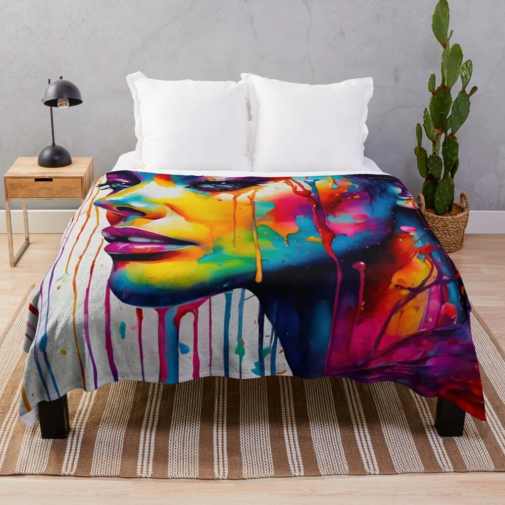 

Vibrant Expression Throw Blanket Sofa Quilt sofa bed