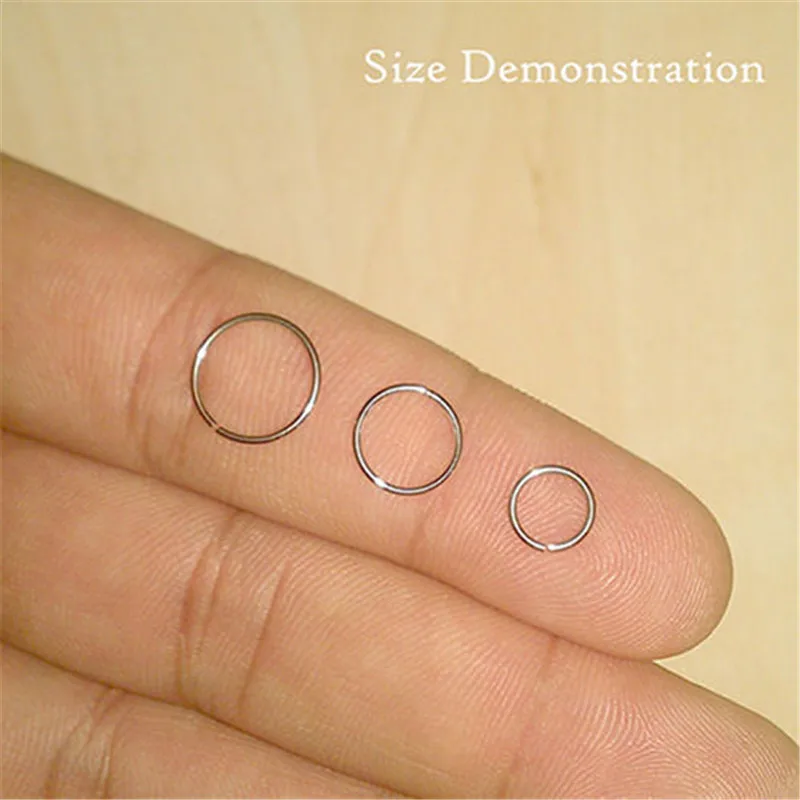 Piercing Jewelry 3pcs Stainless Steel Rings Nose Hoop Ear Piercing Tragus Minimalist Nose Rings Ear Cartiliage Tragus Sexy