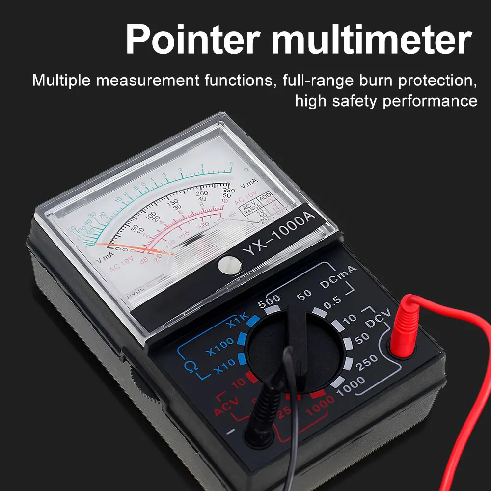 YX-1000A AC/DC Analog Multimeter Hohe Genauigkeit Voltmeter Ammeter Ohmmeter spezialisierte Instrumente f￼r Elektriker