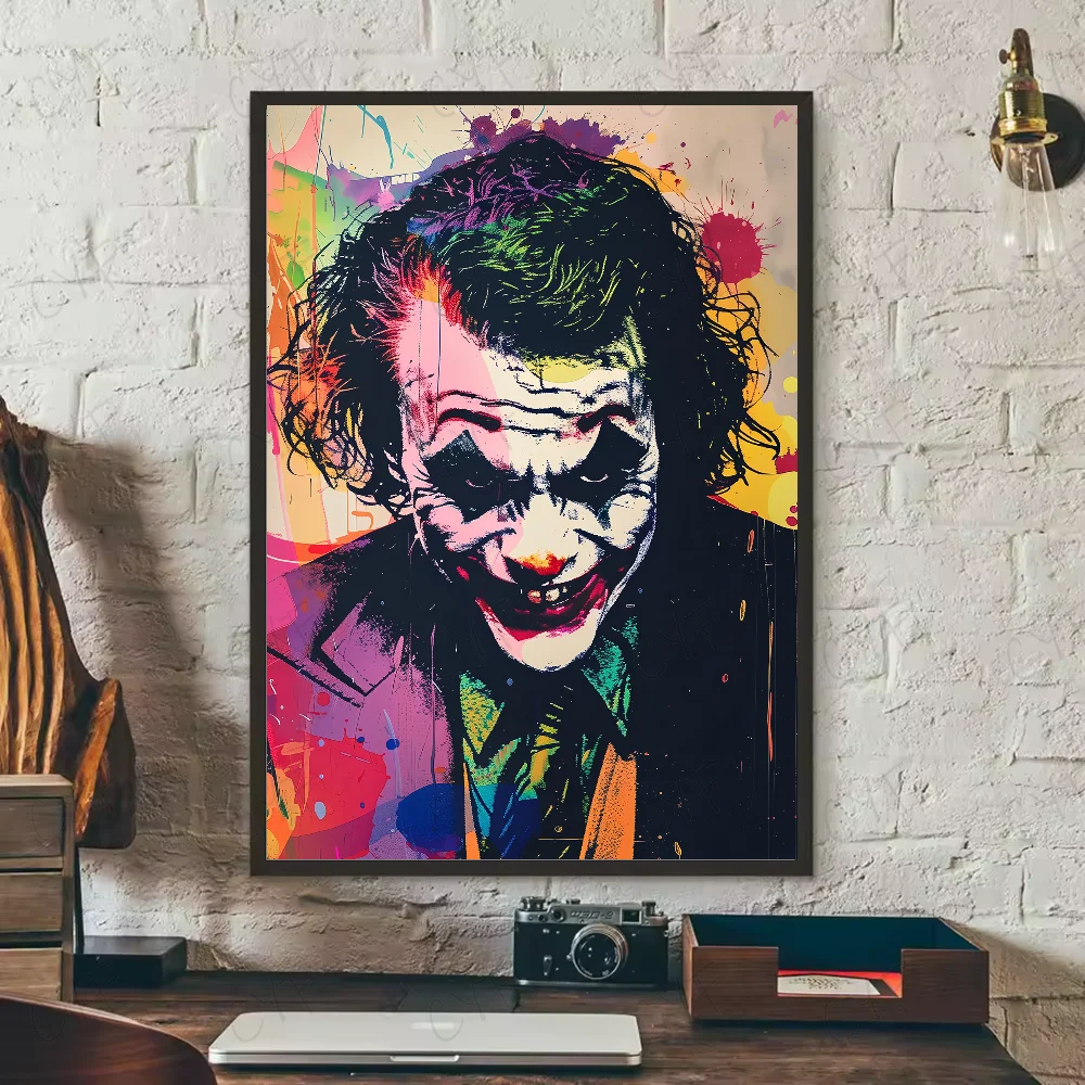 JOKER 油絵アート 1PC Oil Painting Joker Poster Stickers Waterproof Wall Art For