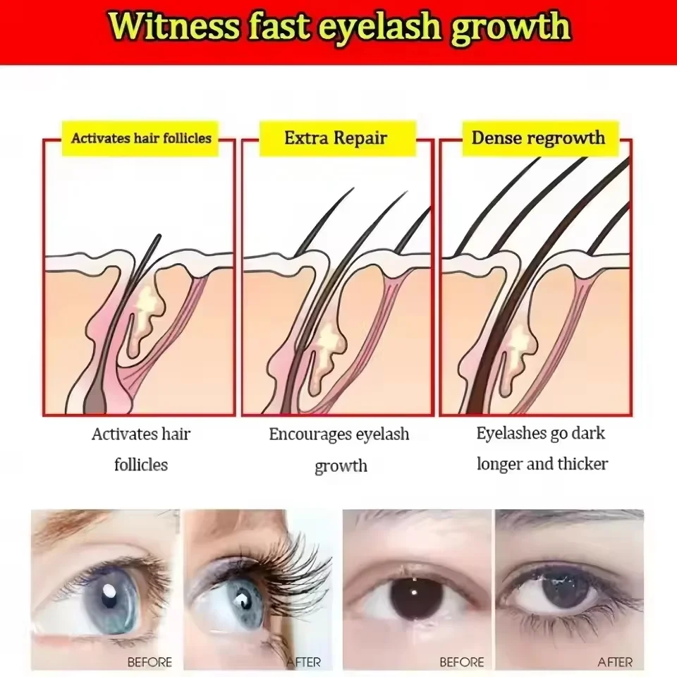 Volumizing Eyelash Growth Enhancer Serum for Fuller, Thicker, and Longer Lashes