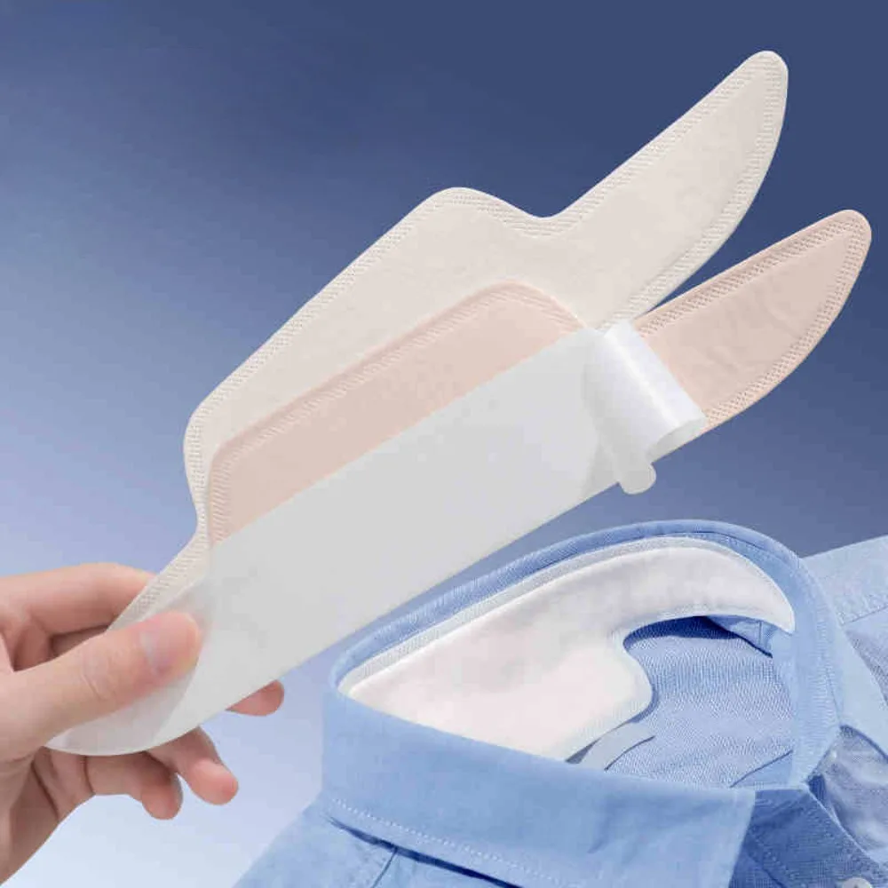 10PCS Disposable Self-Adhesive Sweat Pads T-Shirt Neck Collar Hat Absorbent Sticker Polymer Hat Brim Anti-dirty Sticker Fastener
