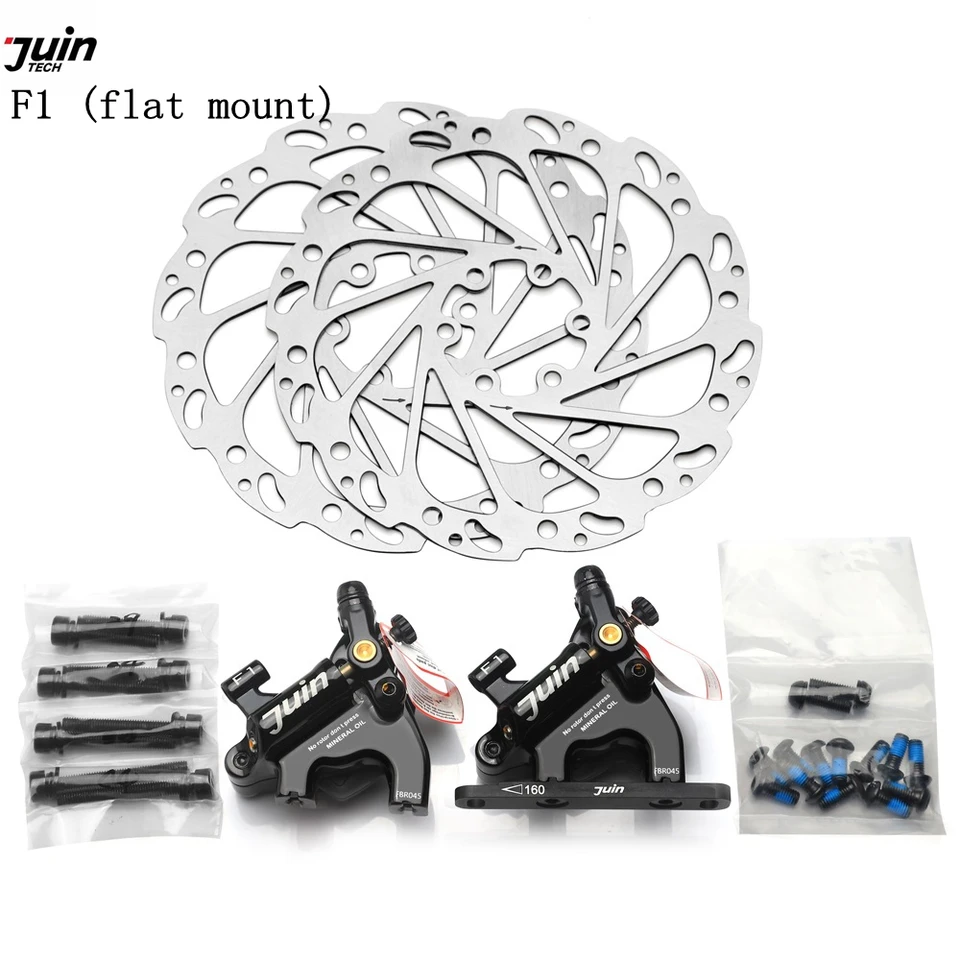 パーツ Juin TECH F-1 Disc Brake Juin Tech Flat Mount Disc Brake F1, Hydraulic Caliper Rotor