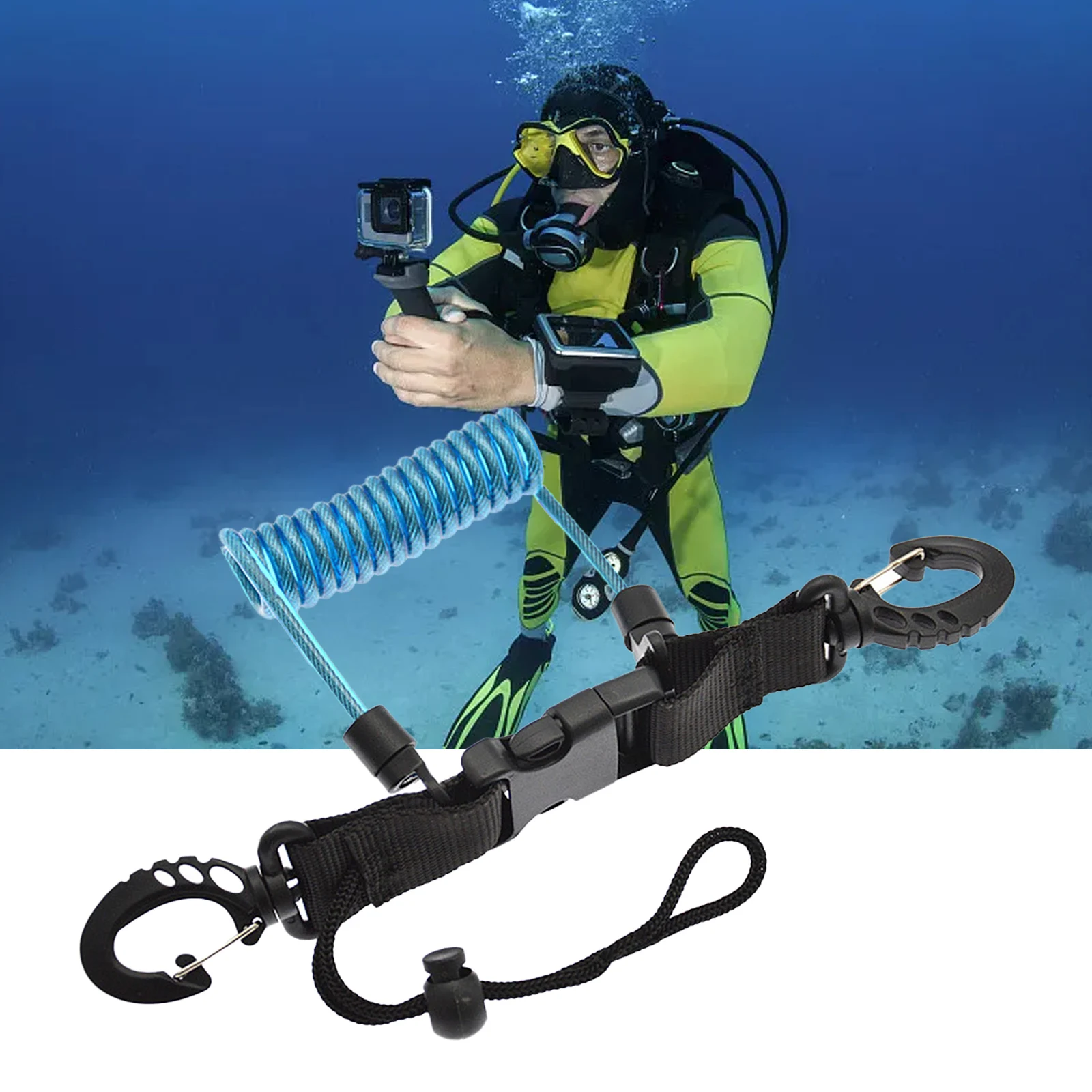 

Lanyard Anti-lost Lanyard 1pc Anti-lost Rope Diving Accessories For Diving Camera For Scuba Diving For Snorkeling