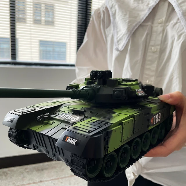 Tank Rc 1/30 Scale 7CH Remote Control Crawler Tank with Light and Music Radio Controlled War RC Tank Safe Toys for Boys Children 3
