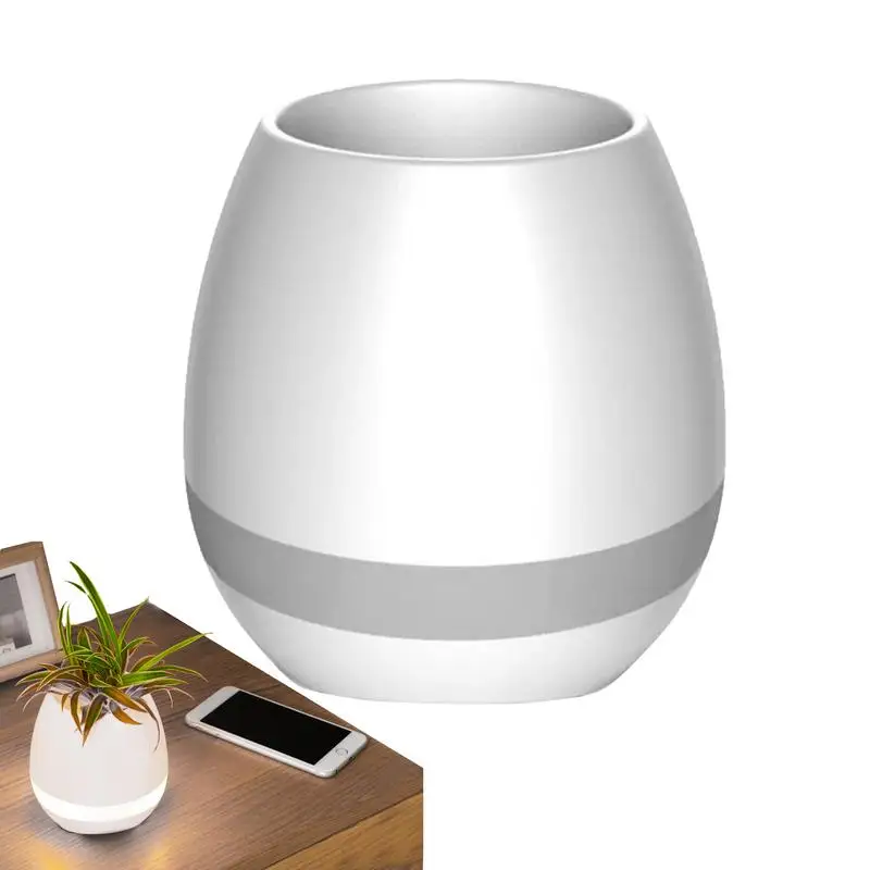 

Flowerpot Wireless Lamp Button Touch Smart Bedroom Wireless Speaker Flowerpot Lamp Intelligent Speaker Light Flowerpot Lamp