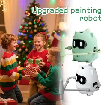 Giocattolo robot da disegno educativo interattivo regalo di Natale per bambini con 100 carte d'arte Giocattolo di pittura STEM per l'apprendimento creativo