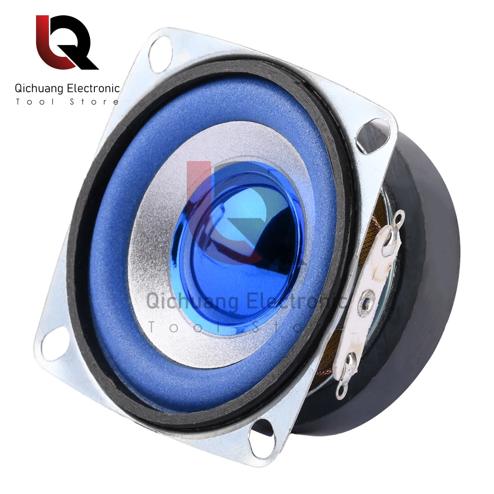 2-inch 5W 4ohm Blue Full-frequency Speaker 52mm Square Small Speaker For Digital Electronic Products 0.25~18KHz full range speaker