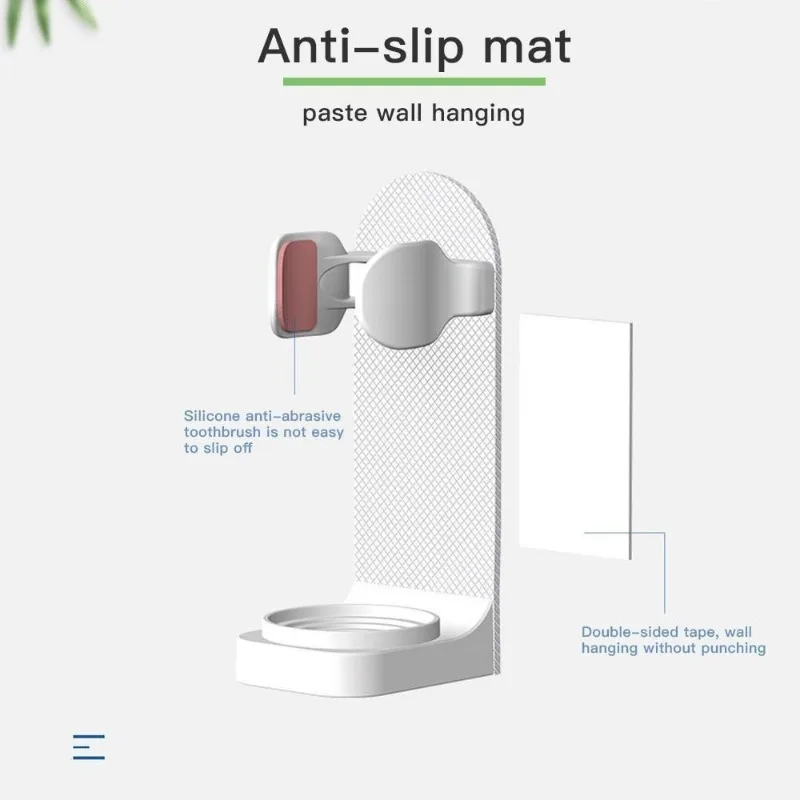 Electric Toothbrush Holder Wall Mount 2Pcs Elastic Hold Protect Toothbrush Handle