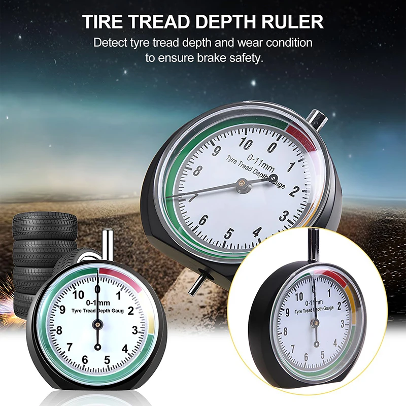 Tire Tread Depth Gauge Car Tire Tread Meter Measurer High Accuracy Tyre Measure Tool Brake Auto Accessories 2