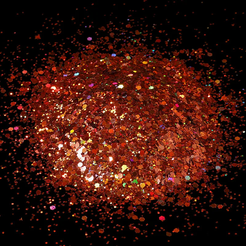Holographic Chunky Glitter Flakes for DIY Nail Art & Epoxy Creations