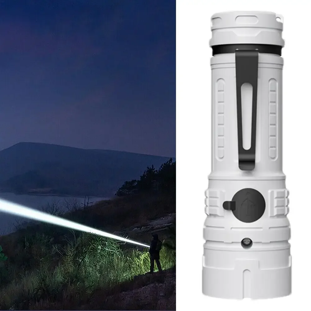 Description Picture 3 of itemFlashlight Work Light Pocket Handheld Flashlight Torch Multi-Functional LED Torch With Clip For Camping Hiking Reading