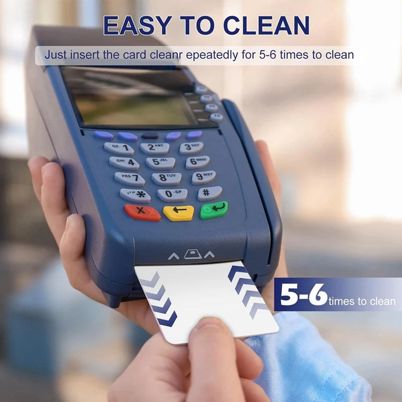 50 PCS Dual Side Card Reader Cleaner CR80 Card Reader Cleaning Cards Plastic POS Swipe Terminal Cleaning Cards
