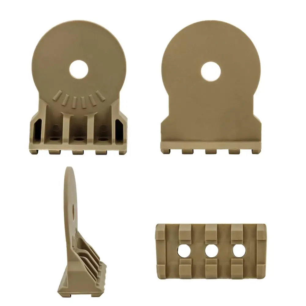 Mounting Kit for Tactical Flashlight Tactical Headset Comtac I Ii Iii Bracket Fast Ops Core Helmet ARC Track Adapter  DE