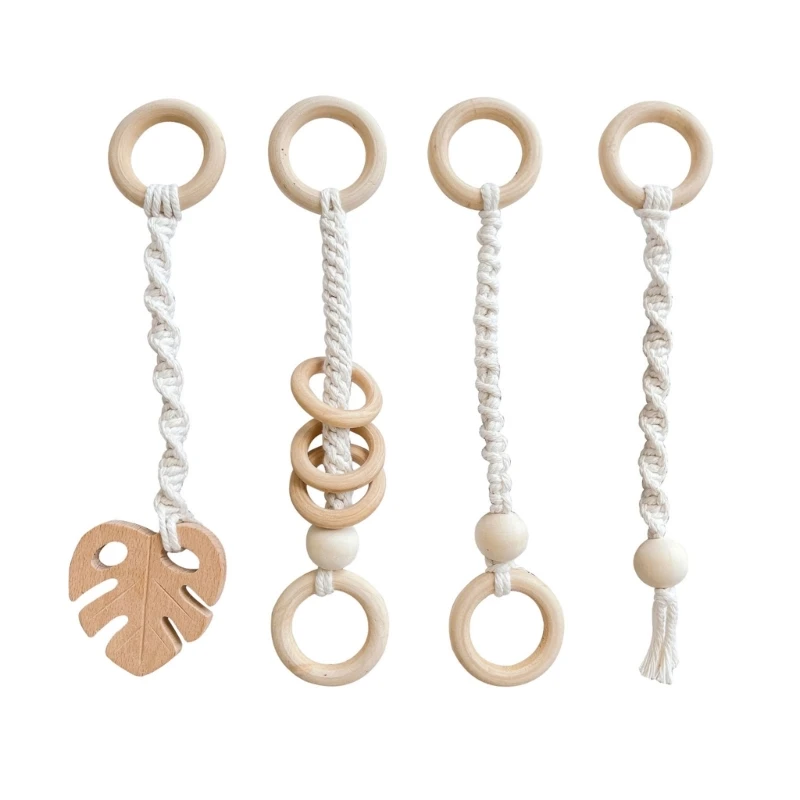 

4Pcs Wooden Baby Gym Toy for Activity Gym Hanging Playing Gym Frame Accessories