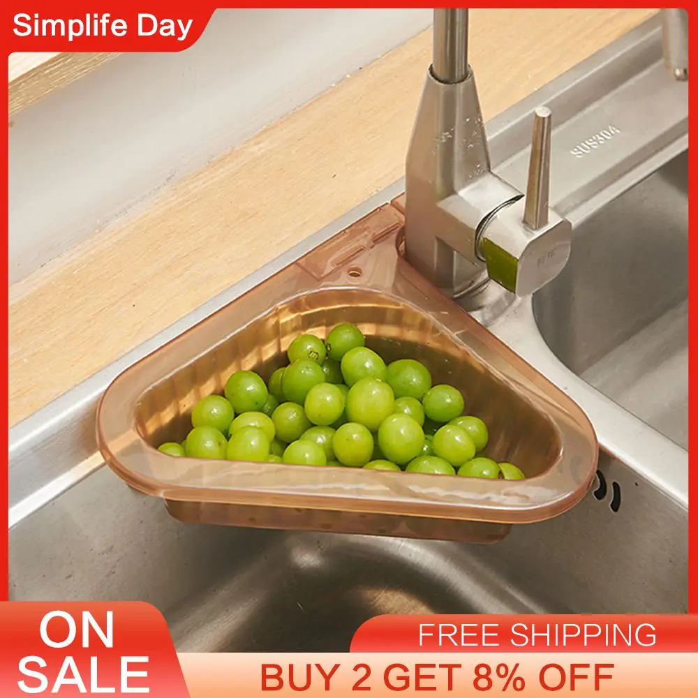 

Hanging Filter Drain Rack Durable Telescopic Adjustment Corner Drain Basket Household Products Drain Basket Big Mouth Design