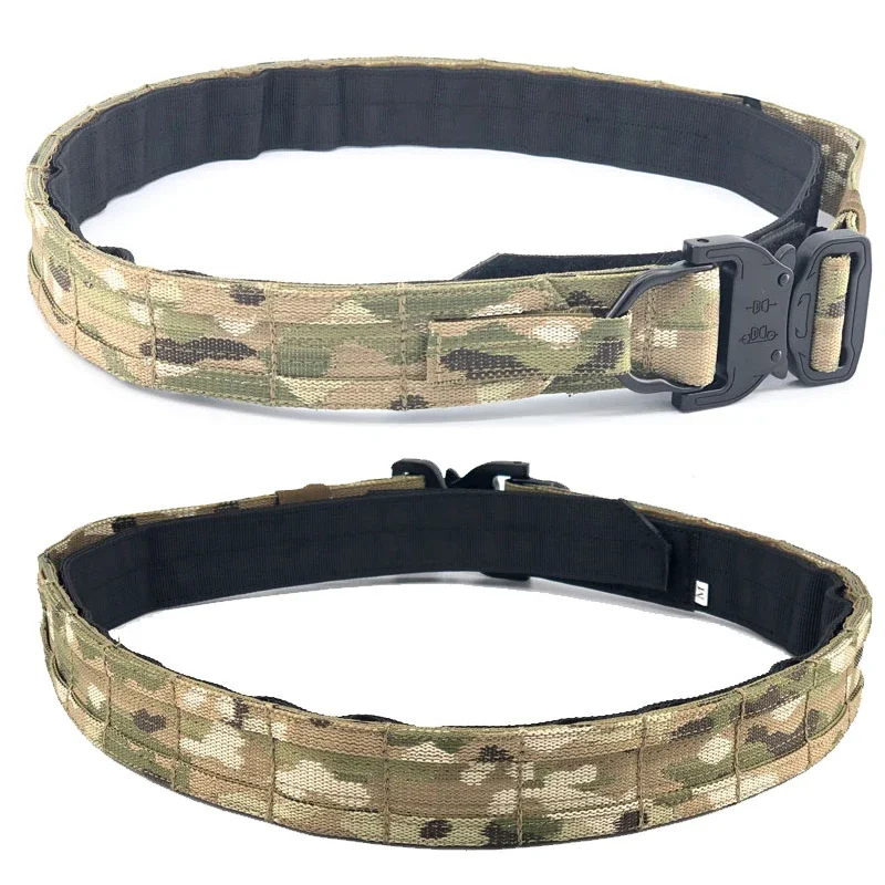 Tactical Molle Belt Multicam Battle Belt Hunting Double Layer Airsoft Shooting Fighter Hard Duty Equipment tactical belt