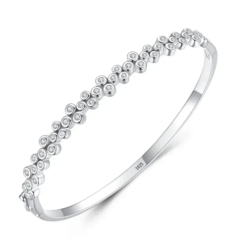

STB8 silver color heartbeat Bracelet Fit Original Design Beads Charms Bangle DIY Jewelry