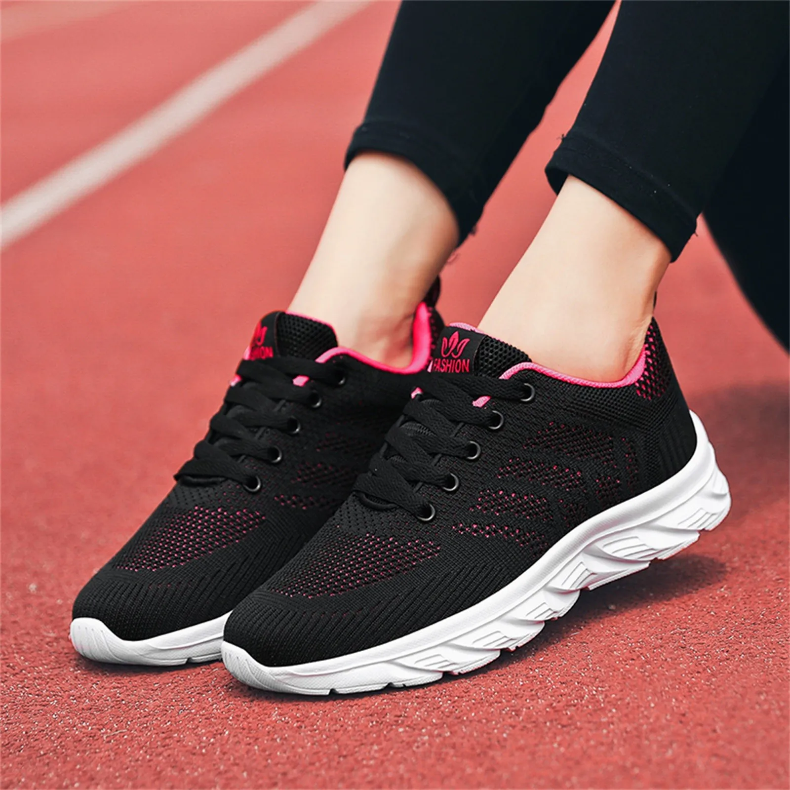 

Кроссовки женские сетчатые на шнуровке, дышащие легкие, удобная повседневная прогулочная обувь с мягкой подошвой, модные