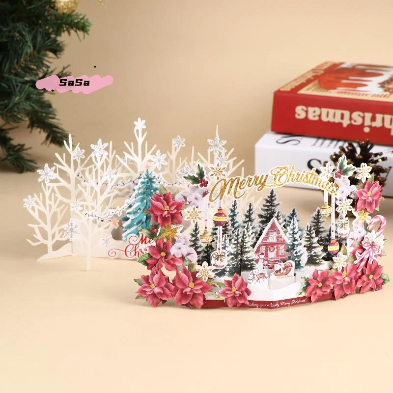 3D Santa Claus Christmas Decorative Card Festive Greeting Card for Parents Siblings Teachers Classmates - Image 5