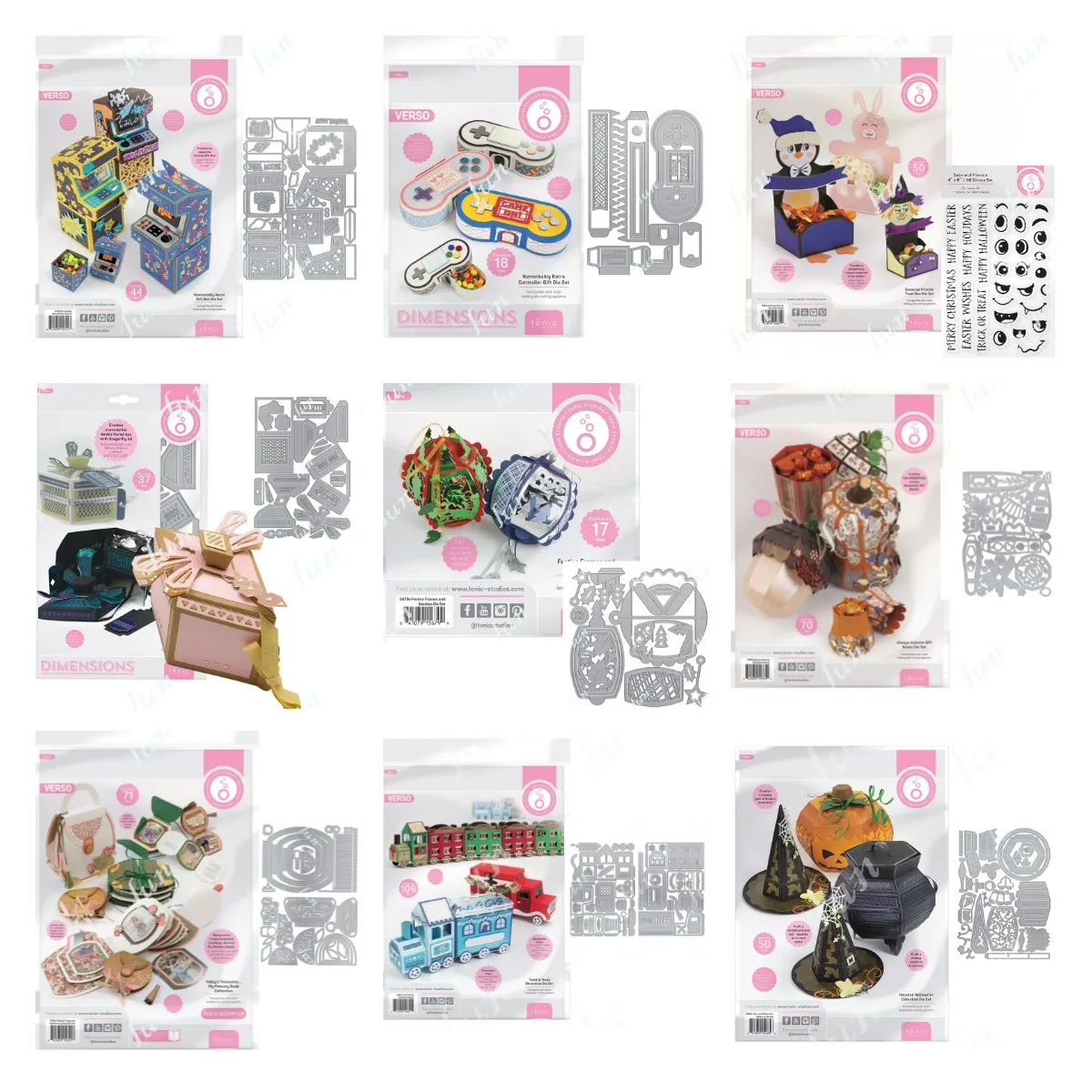 레트로 게임 아케이드 스탬프 및 절단 다이 선물 상자, DIY 수제 스크랩북 잠..