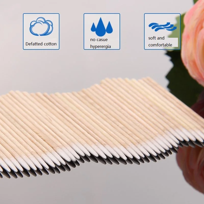 Pointy Tip Cotton Swab for Manicure Nail Art Tool Embroidered Tattoo Swab Eyebrow Tattooing Tool Thin Cotton Swab For Cleaning 2