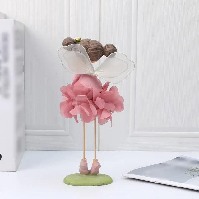 1pc Muppet fleur fée petite fille elfe ange ornement poupée, Anime dessin animé tissu décorations, pour la maison salon bureau café 6