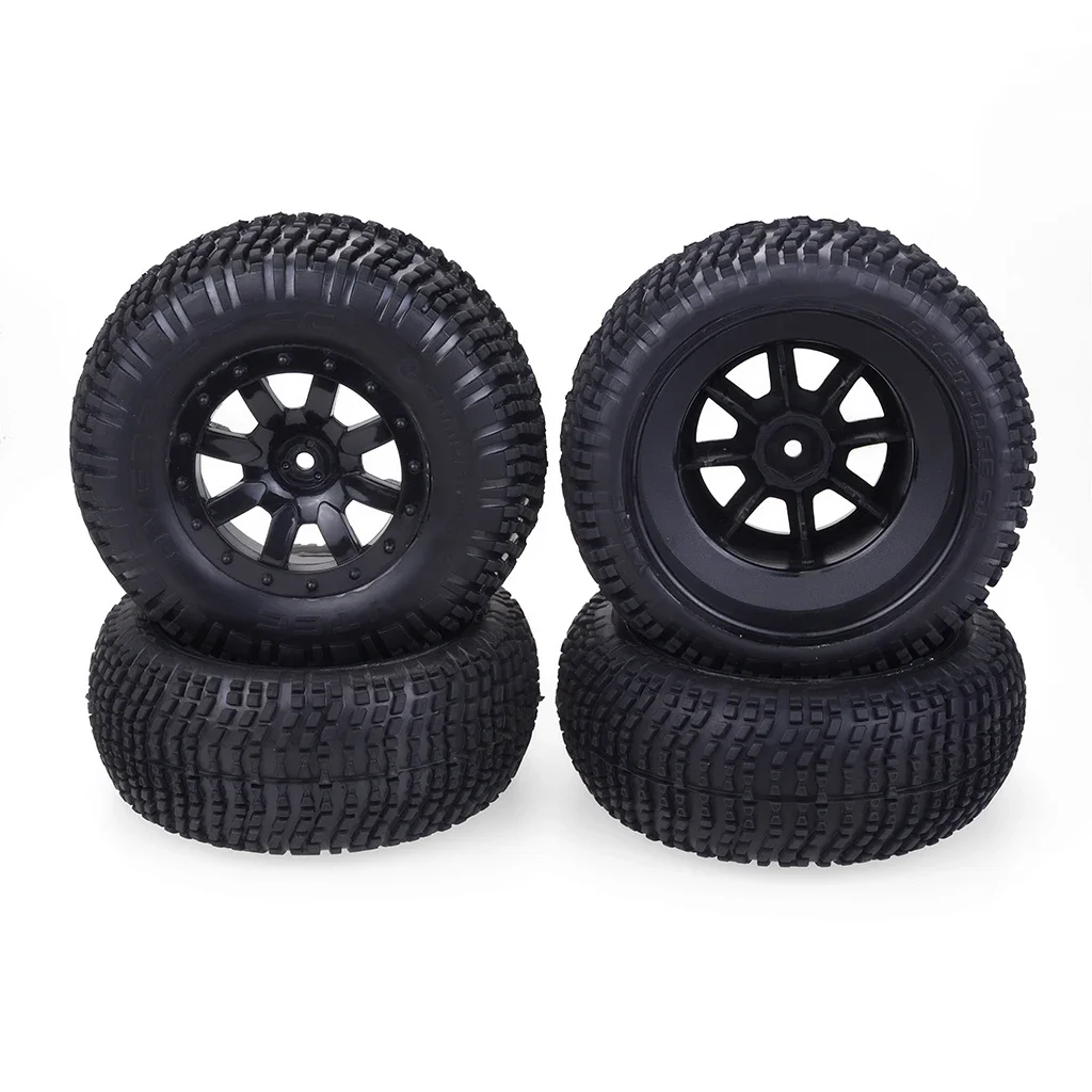 

4PCS/Set Rc Wheel 1:10 Short Course Truck Tires Set 12mm Hub Hex For Traxxas Slash HPI VKAR Redcat HSP LRP