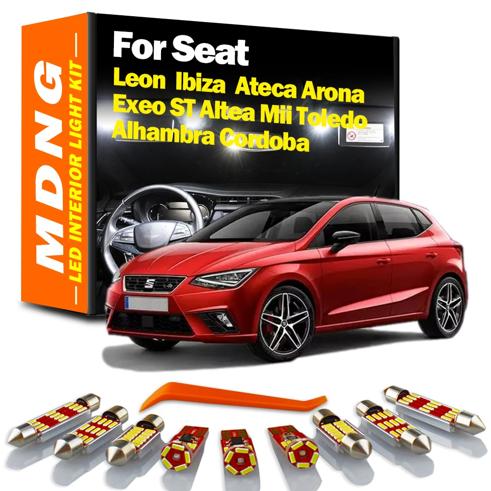 Mdng Indoor Car Led Light Kit For Seat Leon 1m 1p 5f 6l 6j 6p Ateca Arona Exeo St Altea