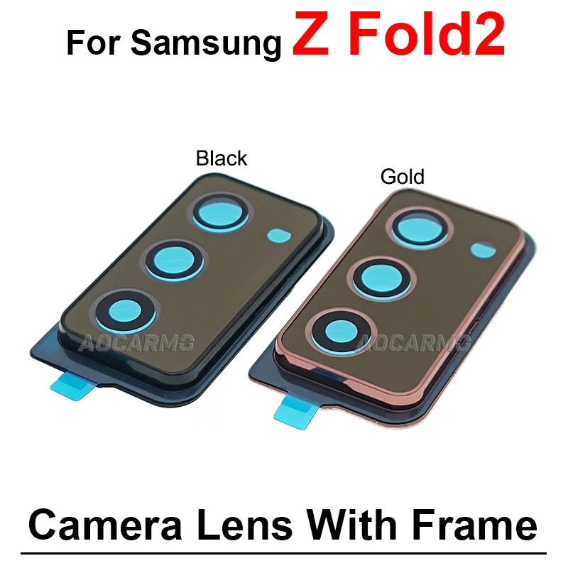 Rear Back Camera Lens with Frame Replacement Part for Samsung Galaxy Z Fold Series