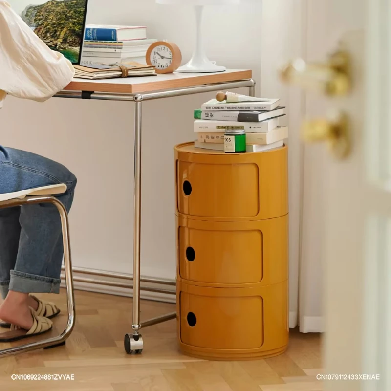 Modern Simple White Round Creative Mini Simple Small Side Table Nordic Bedside Table Portable Bedside Furniture