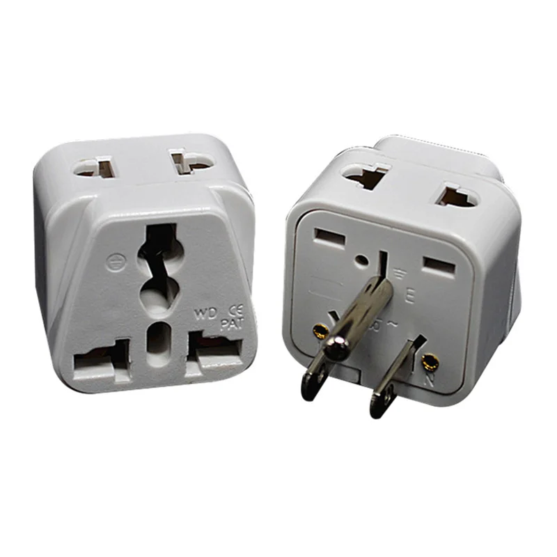 Universal Black White Copper 15A 125V USA Japan Canada Mexico 5-15P 3pin travel adapter plug socket converter For US EU AU UK