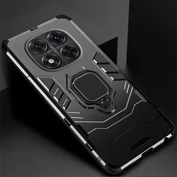 Armor Shockproof Ring Stand Protective Case Cover for RM Note 14 4G Global (Black)