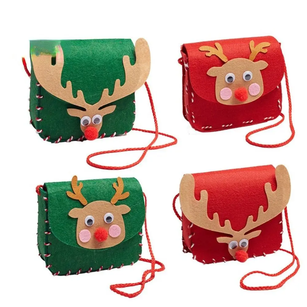 

Children Creative New Year Gift Decoration Backpack Handicraft Toys Handbag Elk Bag DIY Materials Kits Candy Bag Christmas Bag