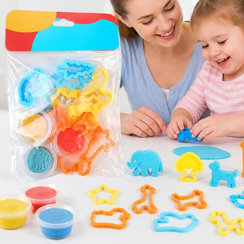 Kit di Attrezzi per Modellare l'Argilla per Bambini, Pasta Colorata con Vari Stampi, Set per Modellare l'Argilla Fai-da-Te Genitore-Figlio, Giocattolo Educativo Sensoriale per Bambine e Bambini