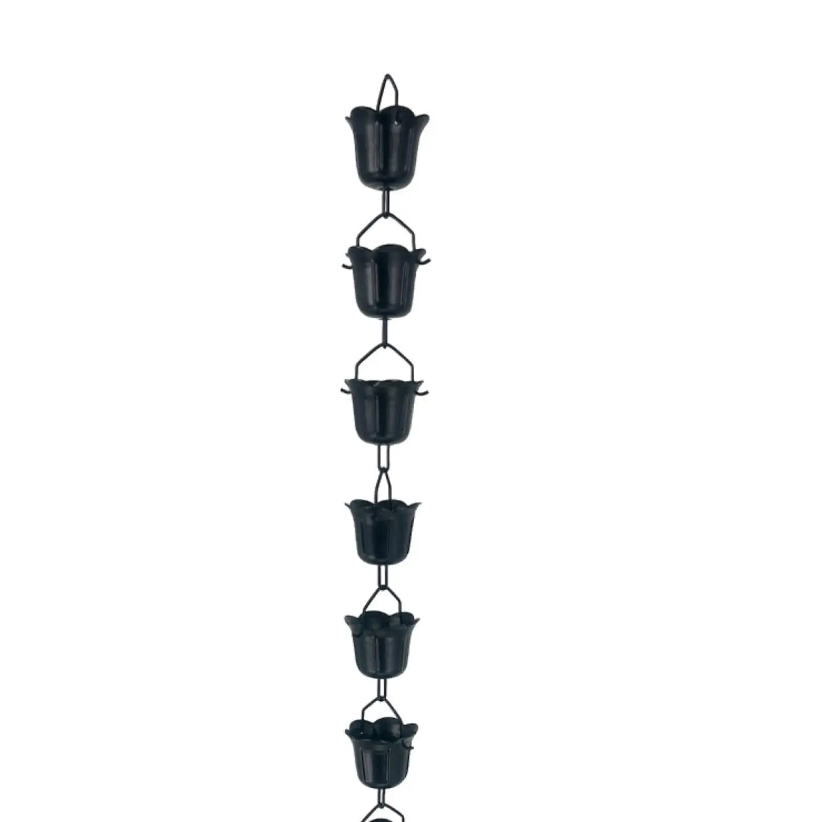 er Shape Cup Rain Chain 39inch, Metal Drainage Rain Chain Downspout Tool Hanging Garden Decoration Decorative for Downspout