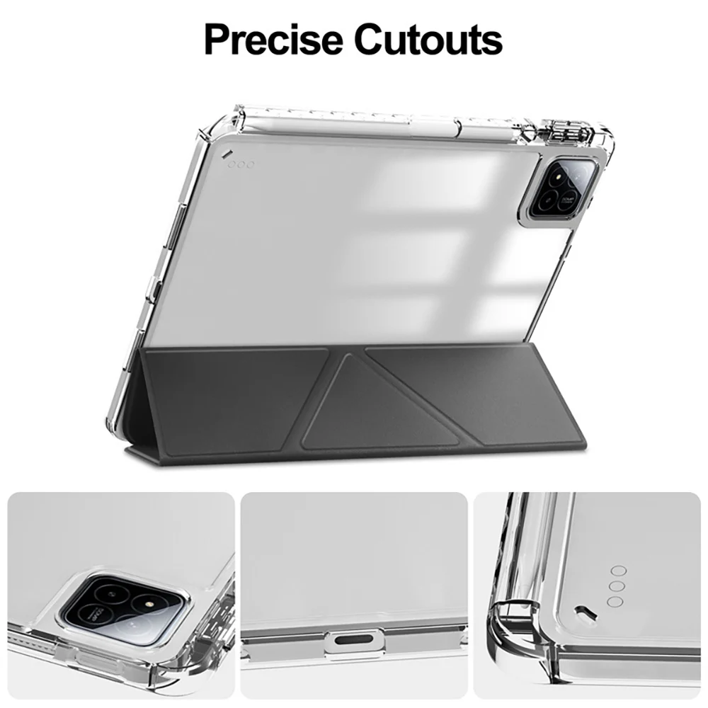 Clear Back Stand Tablet Case with Adjustable Viewing Angles and Enhanced Durability