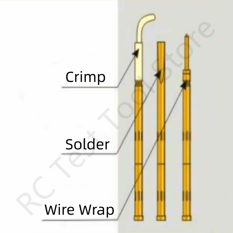 100 Stuks R50-1S Test Pin P50-B1 Vergaarbak Messing Buis Naald Mouw Soldeer Verbinding Sonde Mouw Lengte 17.5Mm Buitenste Dia 0.86Mm