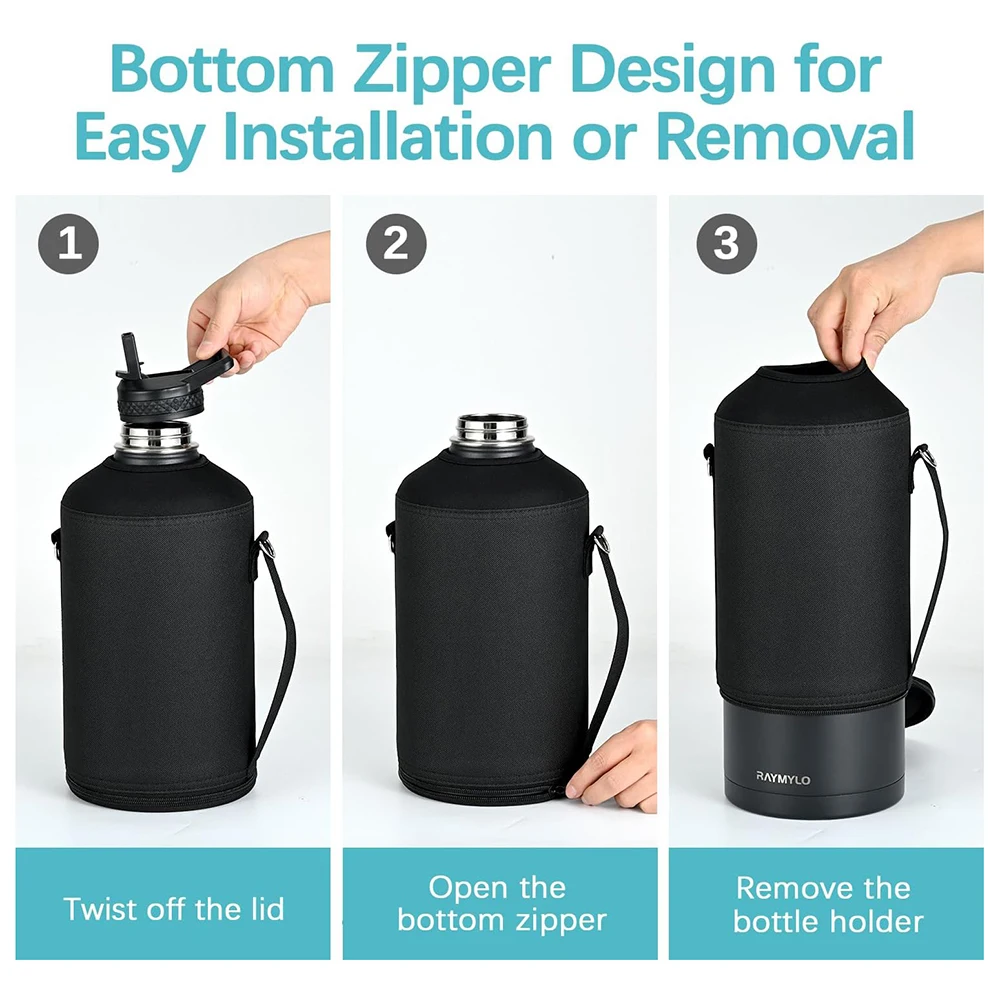 Insulated Adjustable Strap Water Bottle Sling Carrier