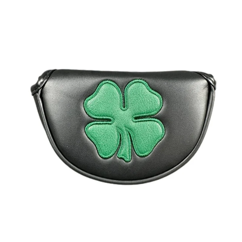 Small Mallet Headcover Four Leaf Clover Golf Putter Covers Head Cover Magnet Close PU Protect Covers Golf Accessories 4