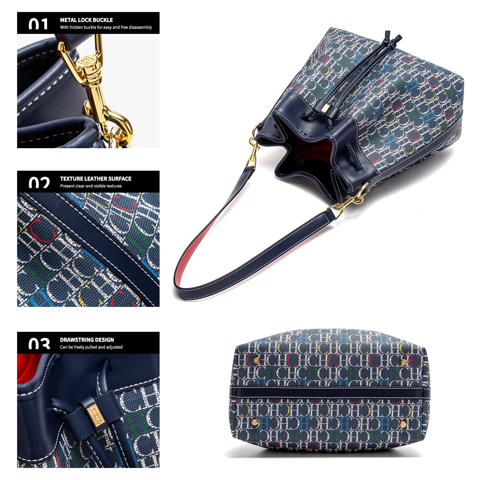 حقيبة كروس نسائية عصرية جديدة ذات سعة كبيرة بتصميم...