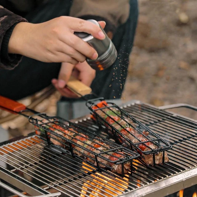 Grill Basket, Fish Grill Basket, Rustproof Stainless Steel BBQ