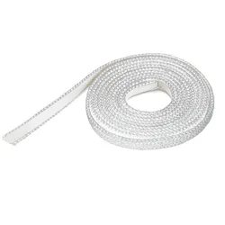 White Flat Stove Rope Self Adhesive Glass Seal Stove Fire Rope 10mm Wide x 3mm