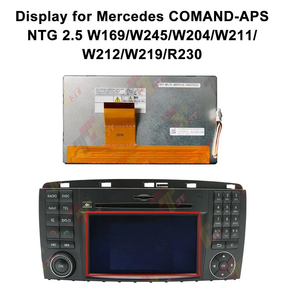 

Дисплей для Mercedes COMAND-APS NTG 2,5 W169 W245 W204 W211 W212 LTA065B0F0F