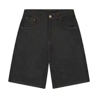 Streetwear Vintage Denim Shorts Y2K Jeans Hommes Femmes Hip Hop Poche Vintage Délavé Baggy Jeans Taille Basse Sur Le Genou Pantalon 2