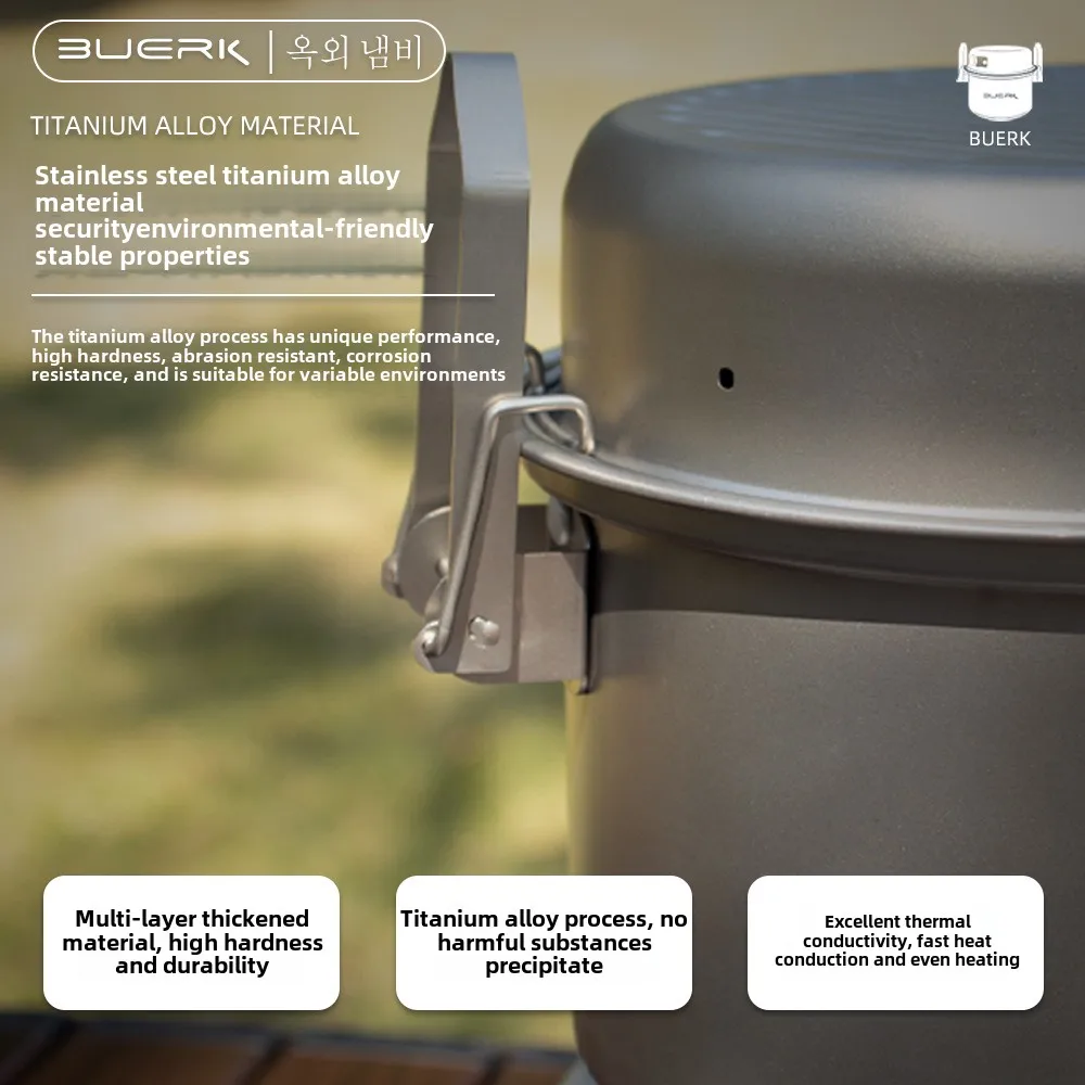 Outdoor Camping Multi Functional Steaming and Frying Pot Stewed Rice Cooking Tool 304 Stainless Steel Micro Pressure Cooker kitchen utensils camping cookware camping cookware set