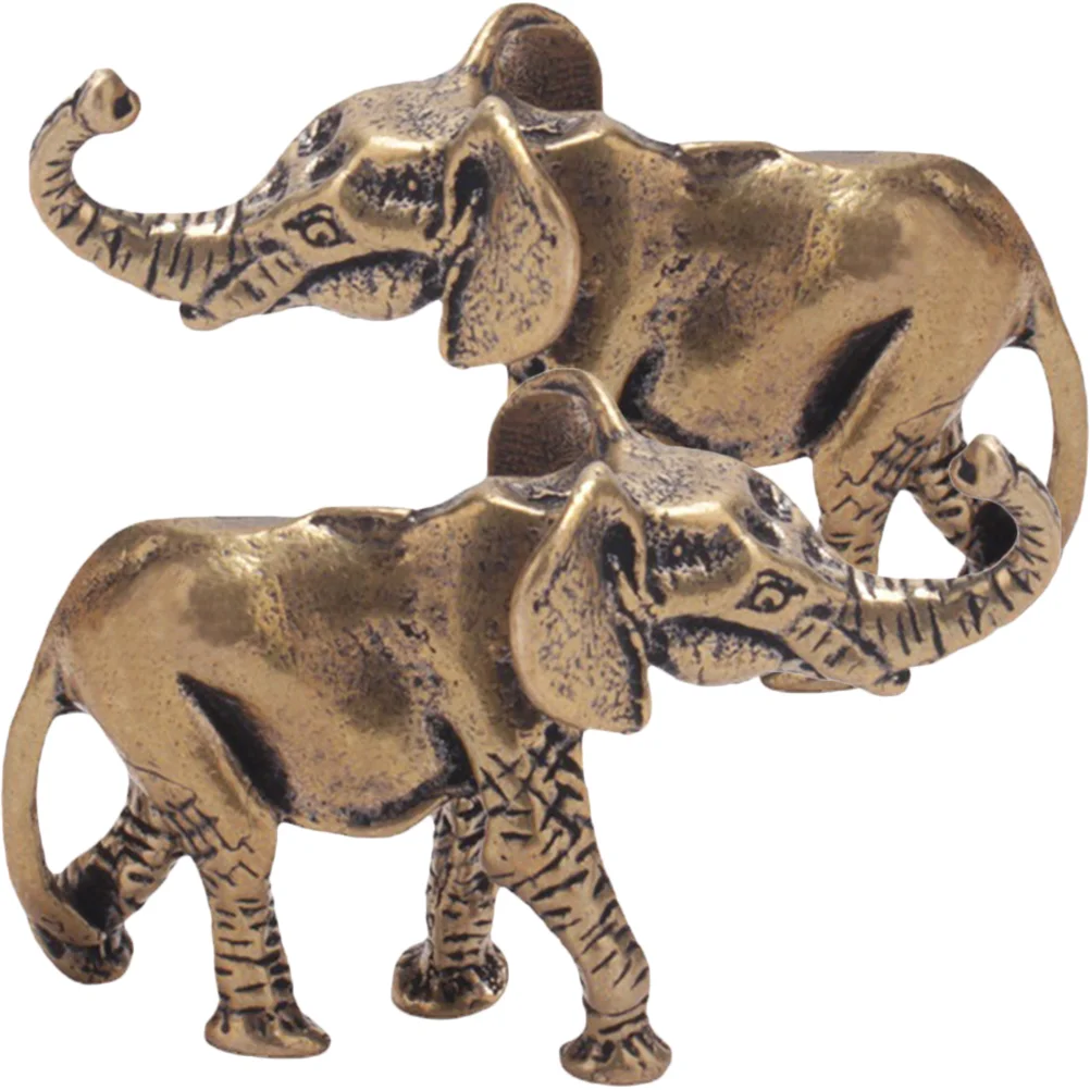 

Small Calf Elephant Solid Brass Decorative Small Retro Elephant Ornaments Wedding Miniature Home Decoration Desk Accessories