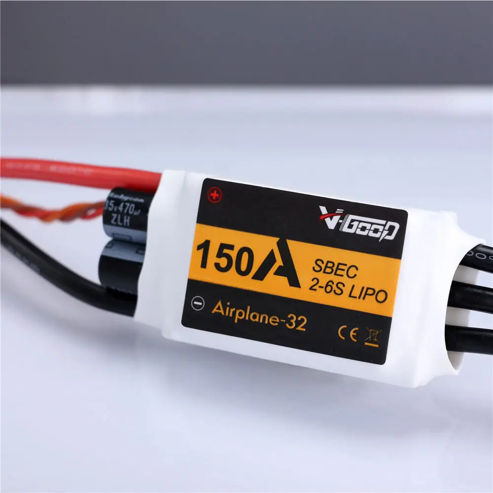 

VGOOD Airplane32 A32 150A Airplane Brushless ESC 5.5V/5A SBEC 2-6S LIPO for RC Model 3D Ducted Airplane Fixed-Wing DIY Parts